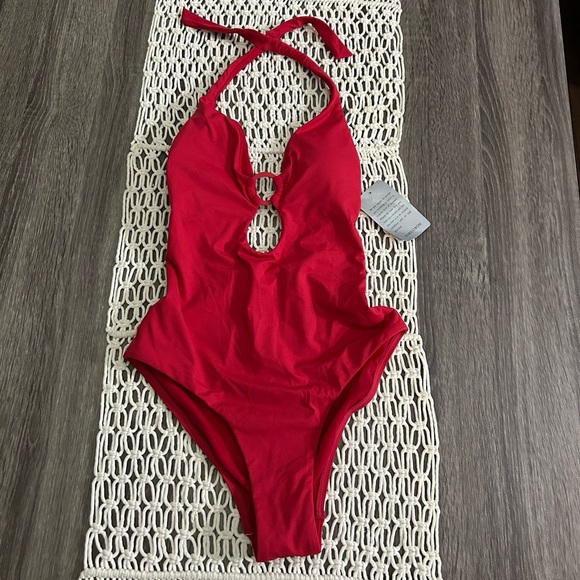 NEW Sea Level Eco Essentials Keyhole Halter One Piece Swimsuit - Picture 3 of 6